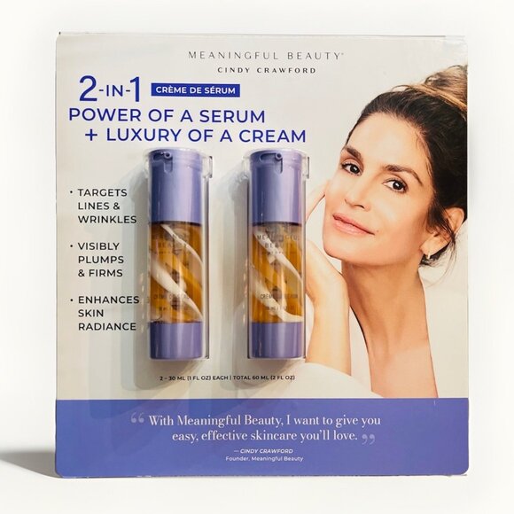 Sale! Meaningful Beauty Crème De Serum 2 Pack - 1 Fl Oz Each- New Sealed - Picture 1 of 3